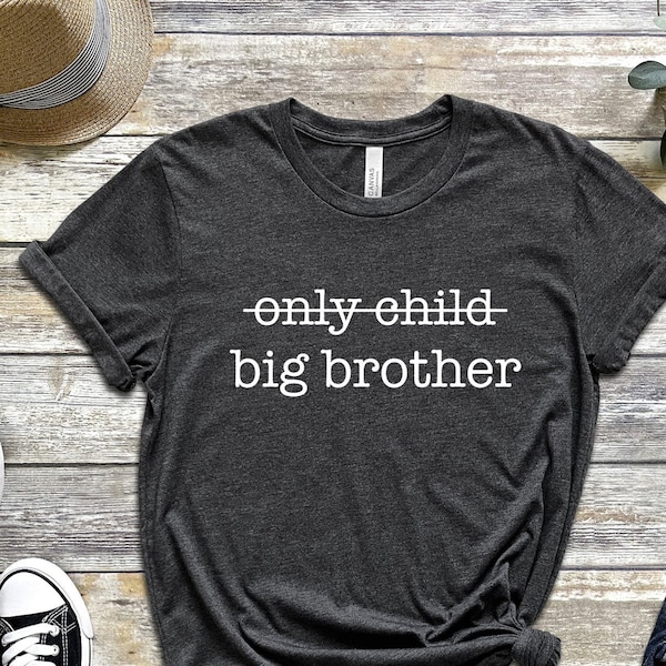 Only Child Big Brother Shirt, Pregnancy Announcement, Big Brother T-shirt, Pregnancy Reveal, Big Brother Shirt, Finally Big Bro, Boys shirt