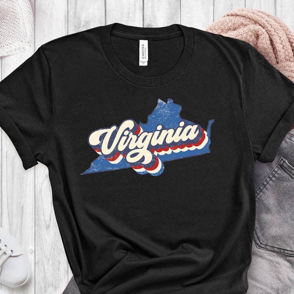 Vintage Virginia Shirt, Virginia Fan Shirt, Vintage T Shirt, Virginia Pride, College Student Gifts, Virginia T-Shirt, Vermont Cities Shirt