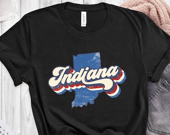 Vintage Indiana Shirt, Indiana Fan Shirt, Vintage T Shirt, Indiana Pride, College Student Gifts, State Shirts, Indiana State T-Shirt