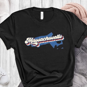 Vintage Massachusetts Shirt, Vintage T Shirt, Massachusetts  Pride, College Student Gifts, State Shirts, Massachusetts State T-Shirt