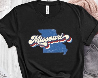 Vintage Missouri Shirt, Retro Missouri T Shirt, Missouri Pride, College Student Gifts, State Shirts, Missouri State T-Shirt