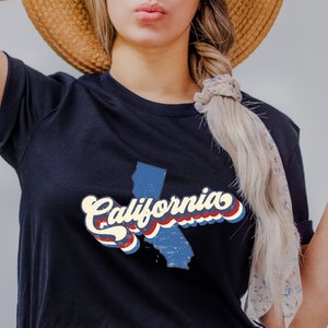 Vintage California Shirt, California Fan Shirt, Vintage T Shirt, California Pride, College Student Gifts, State Shirts, California T-Shirt