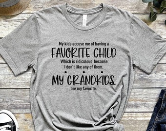 My Grandkids Are My Favorite Shirt, Grandma Gift Shirt, Grandson Gift Shirt, Grandma and Grandson Shirt, Grandpa Tshirt