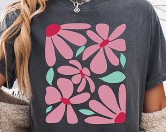 Comfort Colors® Boho Daisy Flower Shirt Botanical Tee wildflower shirt plant shirt retro floral T-shirt gardener trendy gifts