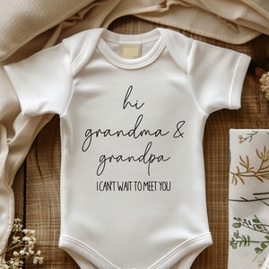 Body de bebé con anuncio de embarazo, sorpresa para abuelos (unisex)