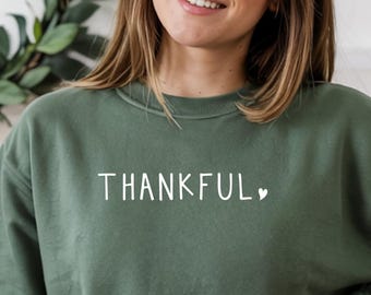 Thankful Sweatshirt, Thankful Lover Sweater, Hello Thanksgiving Sweatshirt, Women Thankful Sweatshirt, Women Gift For Thanksgiving