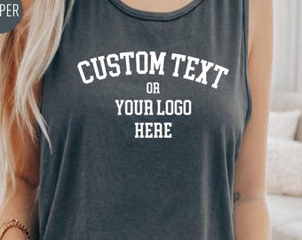Camiseta sin mangas personalizada Comfort Colors®, camiseta sin mangas de diseño personalizado, camiseta sin mangas personalizada, camiseta sin mangas para despedida de soltera, camisetas sin mangas personalizadas al por mayor, regalo de camiseta sin mangas personalizada para la novia
