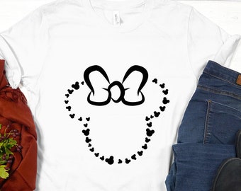 Minnie Head Shirt, Comics Fan T-Shirt, Minnie Mouse Tshirt, Disneyland Shirt, Tee, Gift Shirt