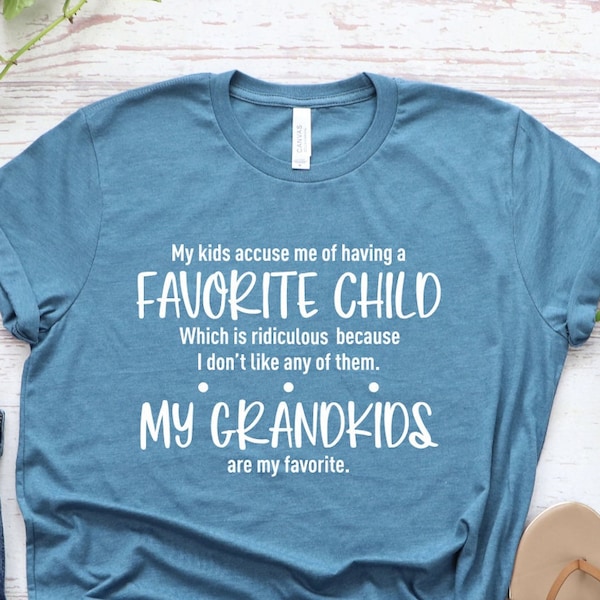 Grandma shirt, My Grandkids Are My Favorite Shirt, Grandma Gift Shirt, Grandson Gift Shirt, Grandma and Grandson Shirt, Grandpa Tshirt