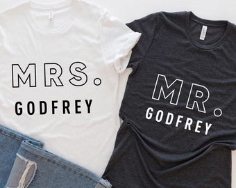 Mr. and Mrs. Matching Shirt, Couple T-Shirt, Valentines Day Gift, Lover Tshirt, Christmas Gift Shirt, Fun Tee Shirt