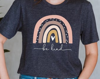 Kindness Shirt, Rainbow Shirt, Be Kind T-Shirt, Teacher Gift Shirt, Gift for Students, Motivational Shirt, Positive Vibes Tee, Be Kind Shirt