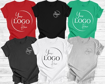 Bella Canvas Custom Logo Shirts, Personalized Logo tShirt, Custom Design Tee, Custom Text Shirt, Your Business Logo or Brand Logo T Shirt