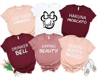 Bachelorette Party Shirt: Disney Bride Design - Matching Bridal Tee