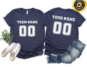 Custom Team Name and Number, Customized Football Shirt, Personalized Soccer Jersey, Custom Baseball Jersey, School Varsity Team Jersey