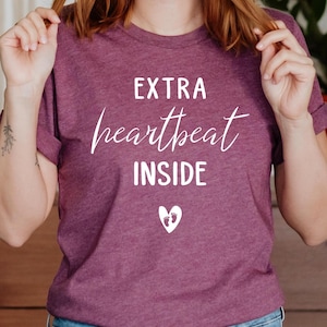 Extra Heartbeat Inside Sweatshirt, Baby Announcement, Pregnancy Reveal, Mommy To Be, We&#39;re Expecting, Maternity Sweater, Pregnancy Outfit