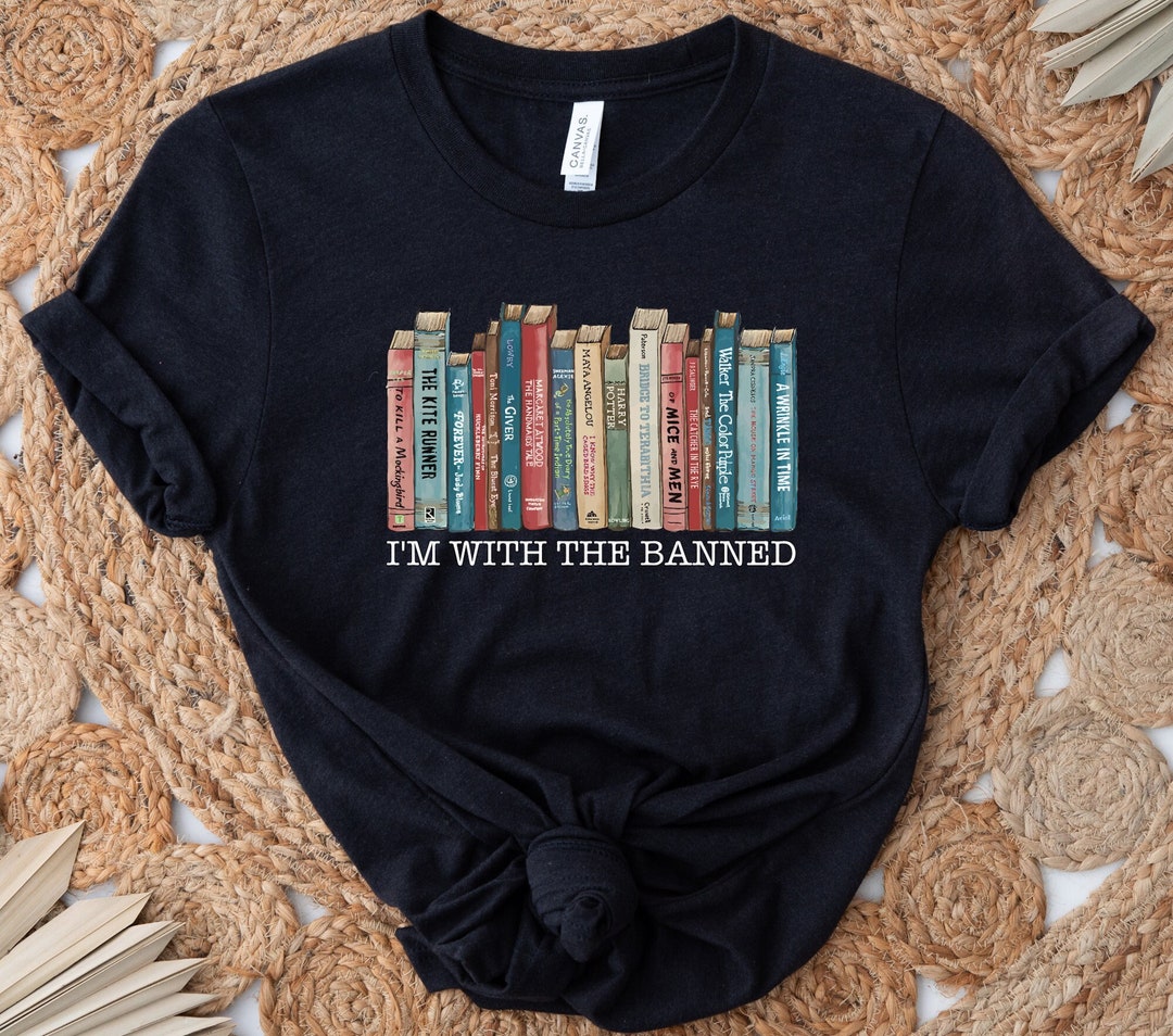 I'm With The Banned Hoodie - Floral Banned Books Design For Librarians, Readers & Book Lovers, Unisex Fit