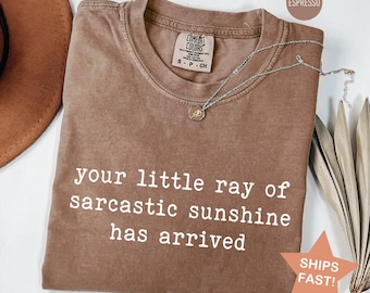 Comfort Colors®  Your Little Ray of Sarcastic Sunshine Has Arrived Shirt, Funny Sarcastic T-Shirt, Humor tee, Trendy Women's Gift