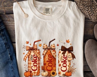 Comfort Colors® Halloween Fall Diet Coke Shirt, Fall Lover Girl Sweatshirt, Diet Coke Lover T-shirt, Halloween Diet Coke Tee