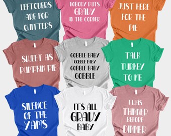 Family Thanksgiving Shirts Thanksgiving Shirt Funny Thanksgiving Party Matching Thanksgiving T-Shirts Friendsgiving Group Shirts Kids tee