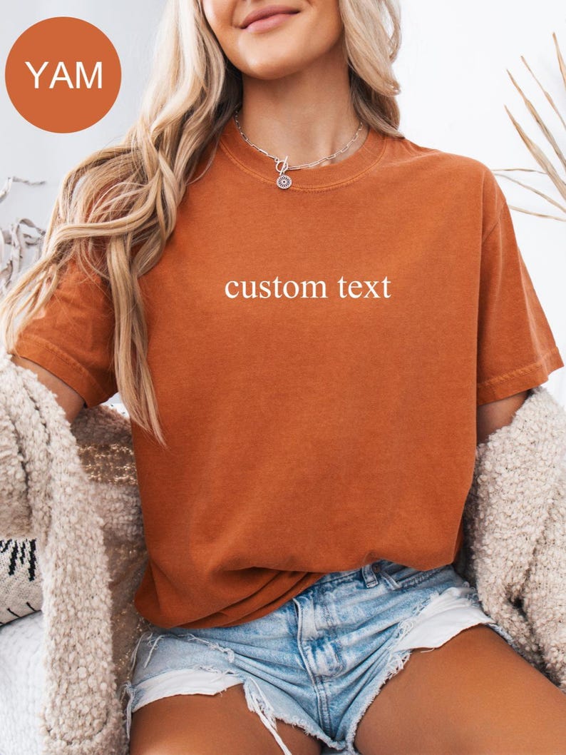Comfort Colors® Custom Text Shirt, Personalized  Shirt, Personalized Name Shirt, Custom Shirt for Women, Christmas Gift for Her
