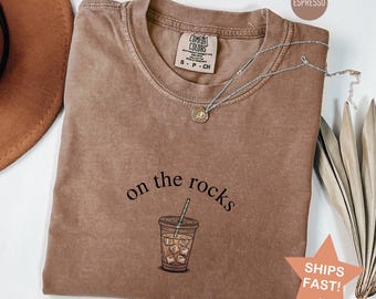 Comfort Colors® Coffee Shirt, Iced Coffee Lover Gift, Funny Coffee Gift for her, Coffee TShirt Coffee T-Shirt Trendy Coffee Lover Shirt