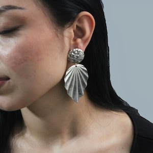 Big Silver Statement Earrings: African Inspired Fashion