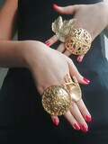 Adjustable Large Rings, Extra Large Ring, Large Maple Leaf Ring, Boho Style Big Rings, Gold Statement Rings, Big Hand Ring, Full Finger Ring product logo