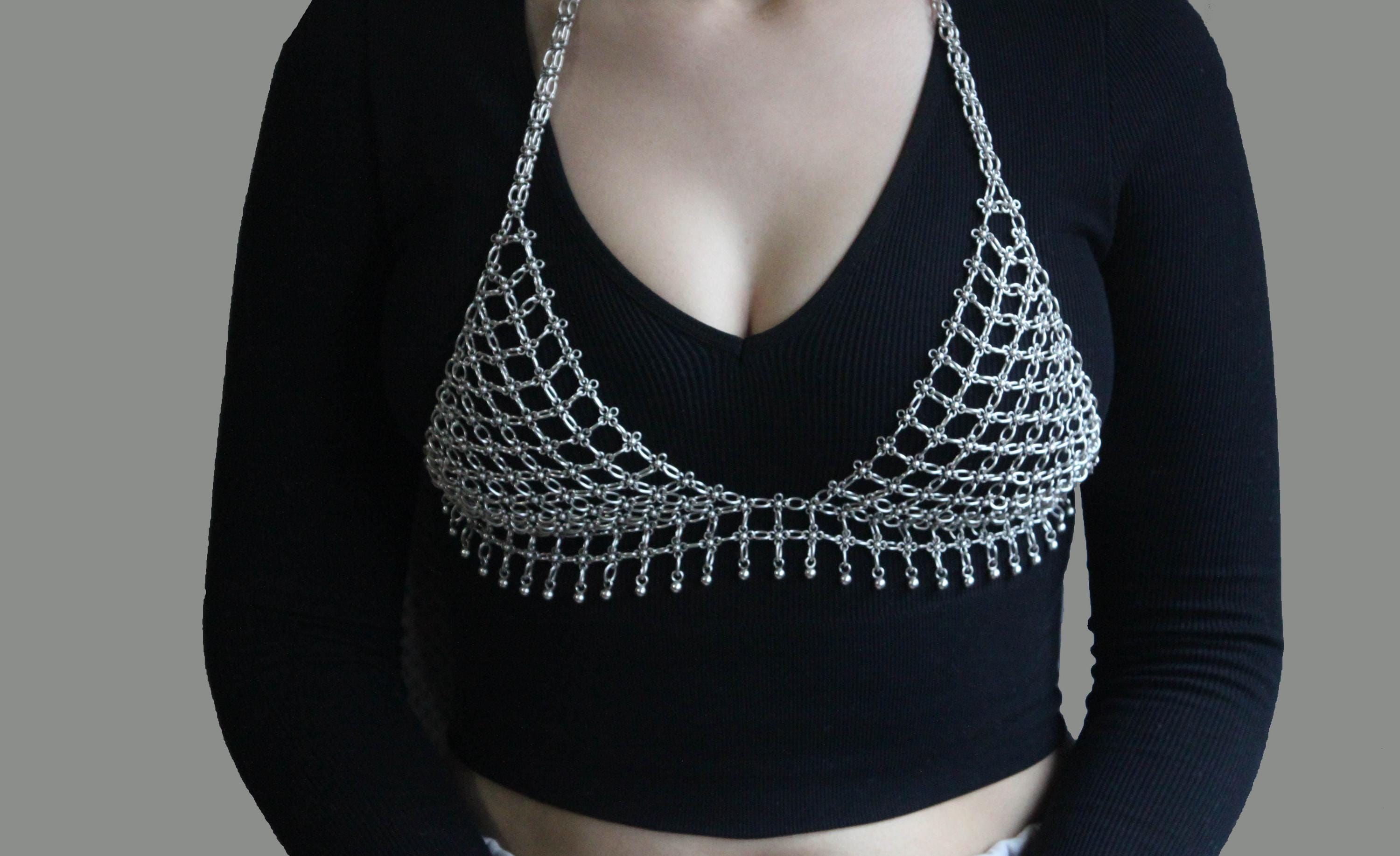 Chaîne Strass Cristal Pour Soutien-gorge - Collier Corps Féminin