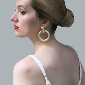 Oversized Gold-Plated Earrings: African-Inspired Bold Fashion