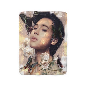 Park Jimin Face Blanket, Bts blanket, Bts gift, kpop blanket, kpop gift