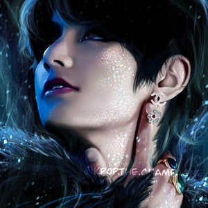 Glitter Kim taehyung print