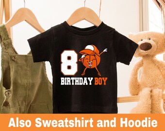 Personalised Basketball Birthday Boy T Shirt Any Age Your Text Custom Basketball Lover Theme Top For Kids Birthday Keepsake Tee | V2515