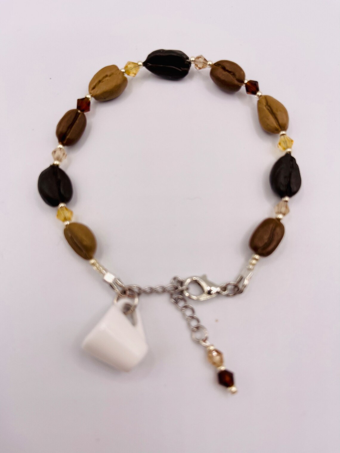 thumbnail image 2 of 2pc Or 10pc Coffee Bean Charm Coffee Shop Charm Coffee 2 of 9