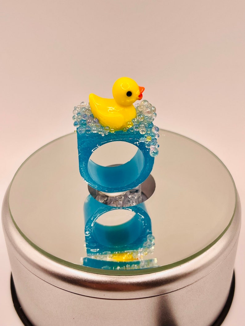 Rubber Duck Ring Glow in the Dark Ring Glowing Jewelry Etsy
