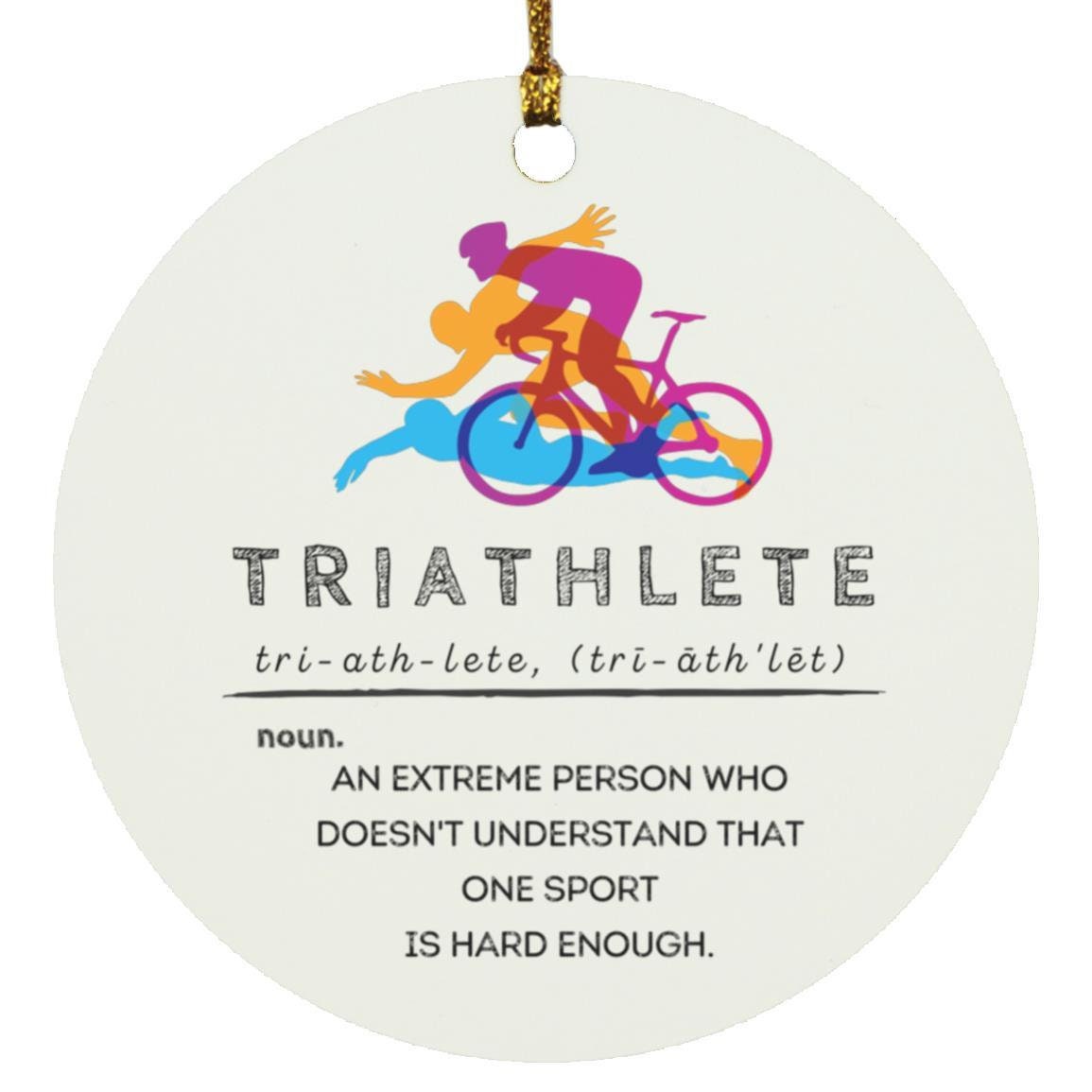 Triathlon Ornament, Triathlete Gifts, Premium Quality Gift Idea for That Triathlete in Your Life