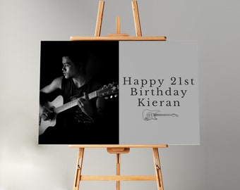 Personalized Birthday Sign: Modern Minimalist Design (Digital or Printed)