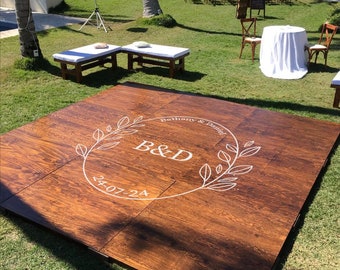 Personalised Wedding Dancefloor Vinyl Decal: Custom Monogram Decor