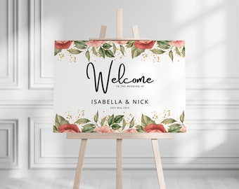 Wedding Welcome Sign: Minimalist Elegant Design (Digital or Printed) A1, A2 & A3 Size