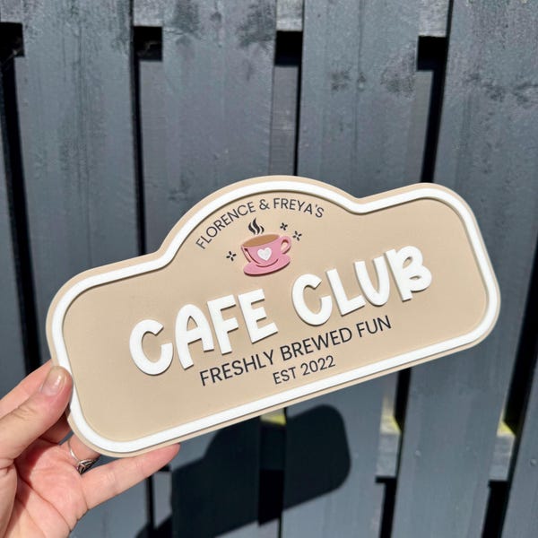 Custom Children's Play Cafe Sign | Personalised Playroom Decor