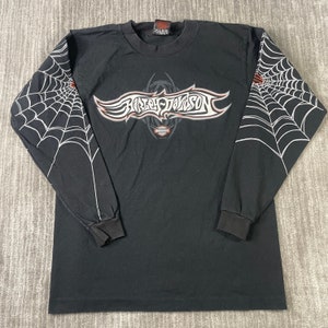Harley-Davidson スパイダーウェブTシャツ 00's HARLEY DAVIDSON スパイダーウェブ 蜘蛛の巣 ヴィンテージ