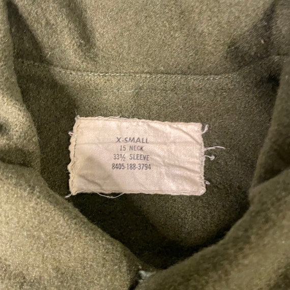True Vintage 70s Military USA Army Wool 2 Pocket … - image 5