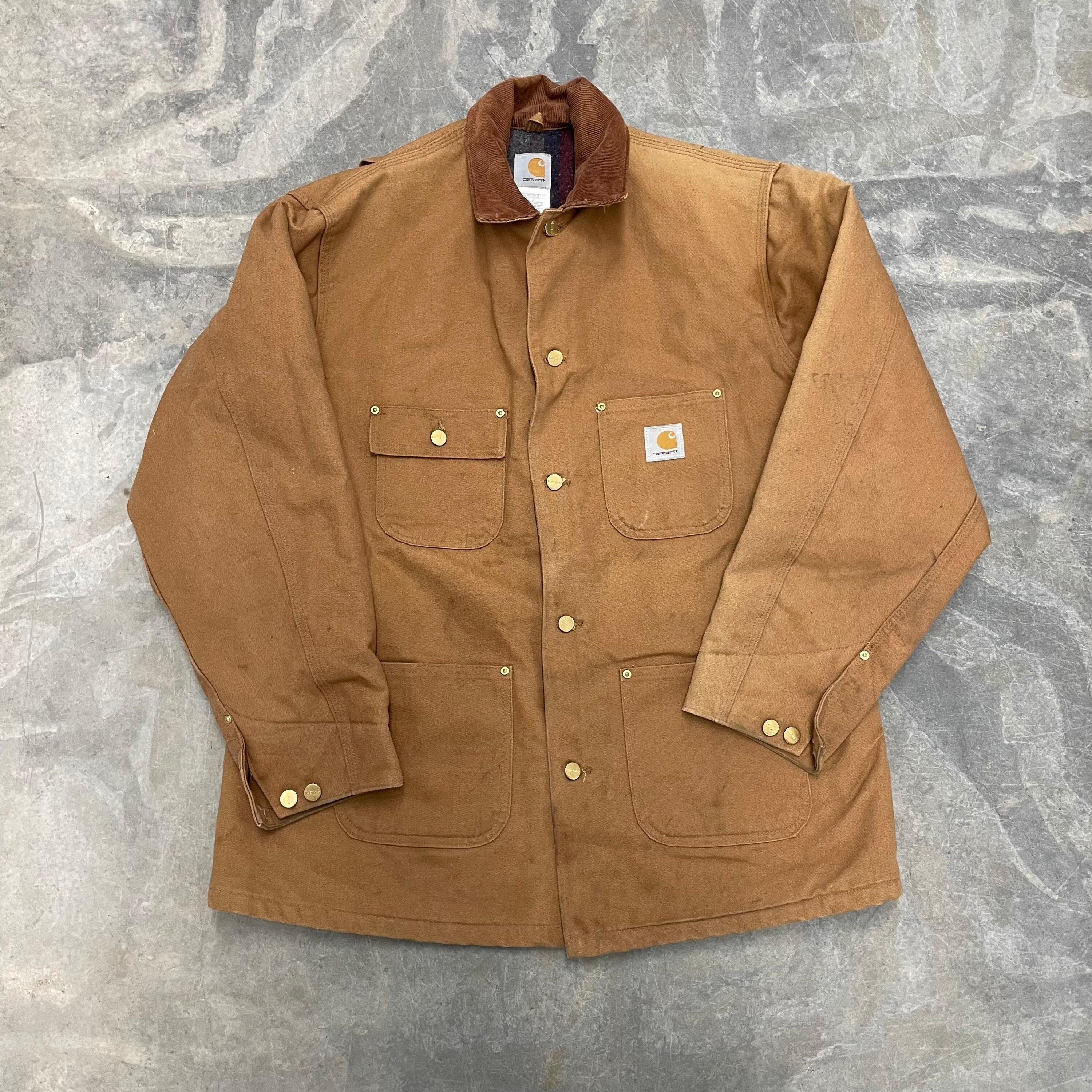 Vintage 90s Carhartt Workwear Essential Fashion Heavy Duty Brown  