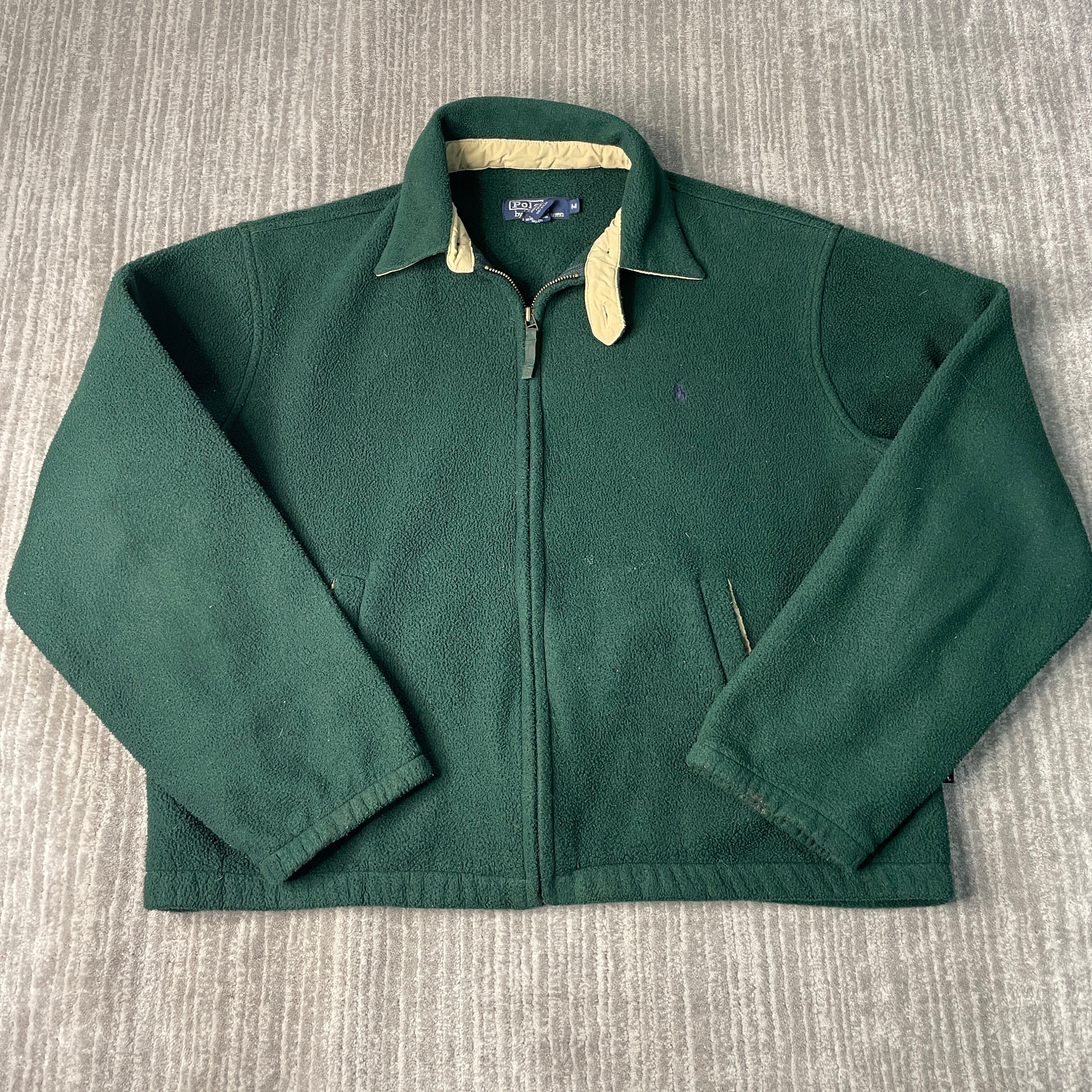 Vtg 90s Polo Ralph Lauren Polo Shirt L Heathered Tan Black