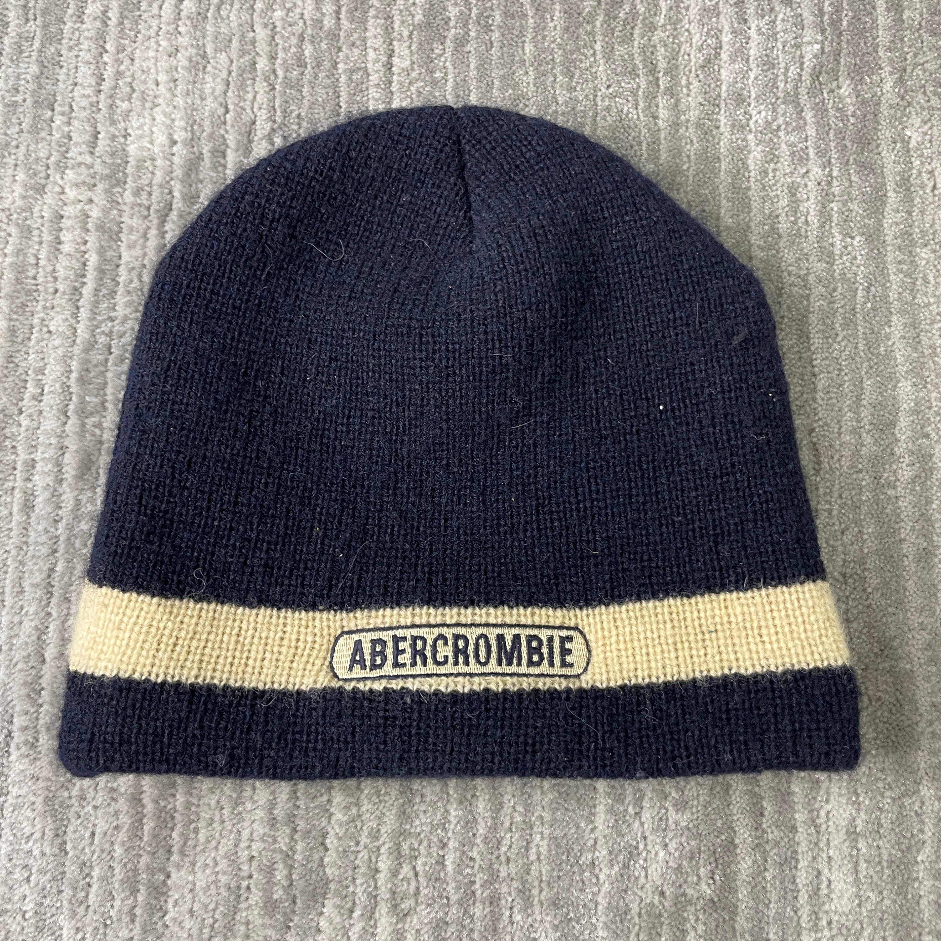 Vintage 2000s Abercrombie and Fitch Striped Stitched Logo Wool - Etsy