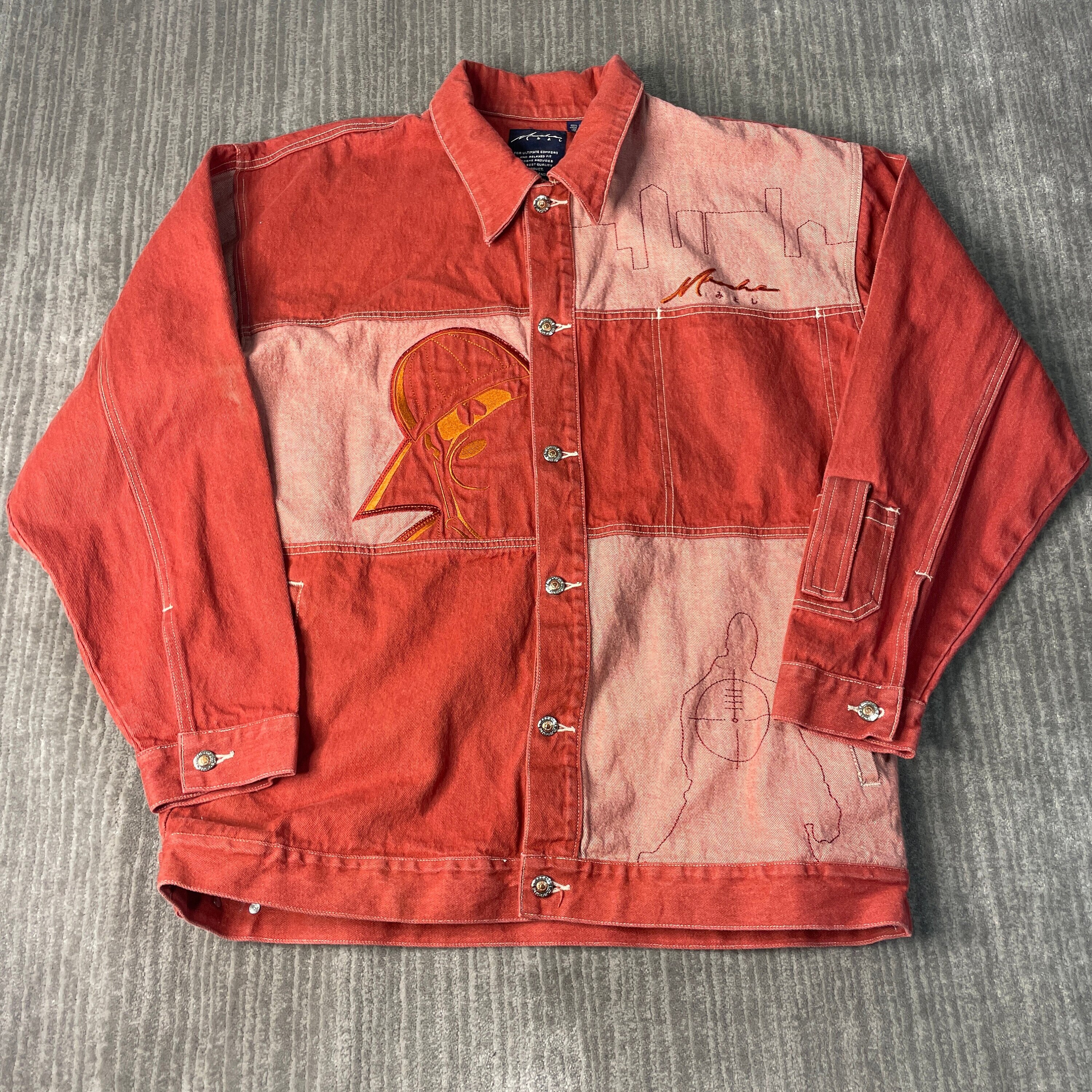 Vintage 2000s Meoshe Urban Hip Hop Stitched Embroidered Cartoon