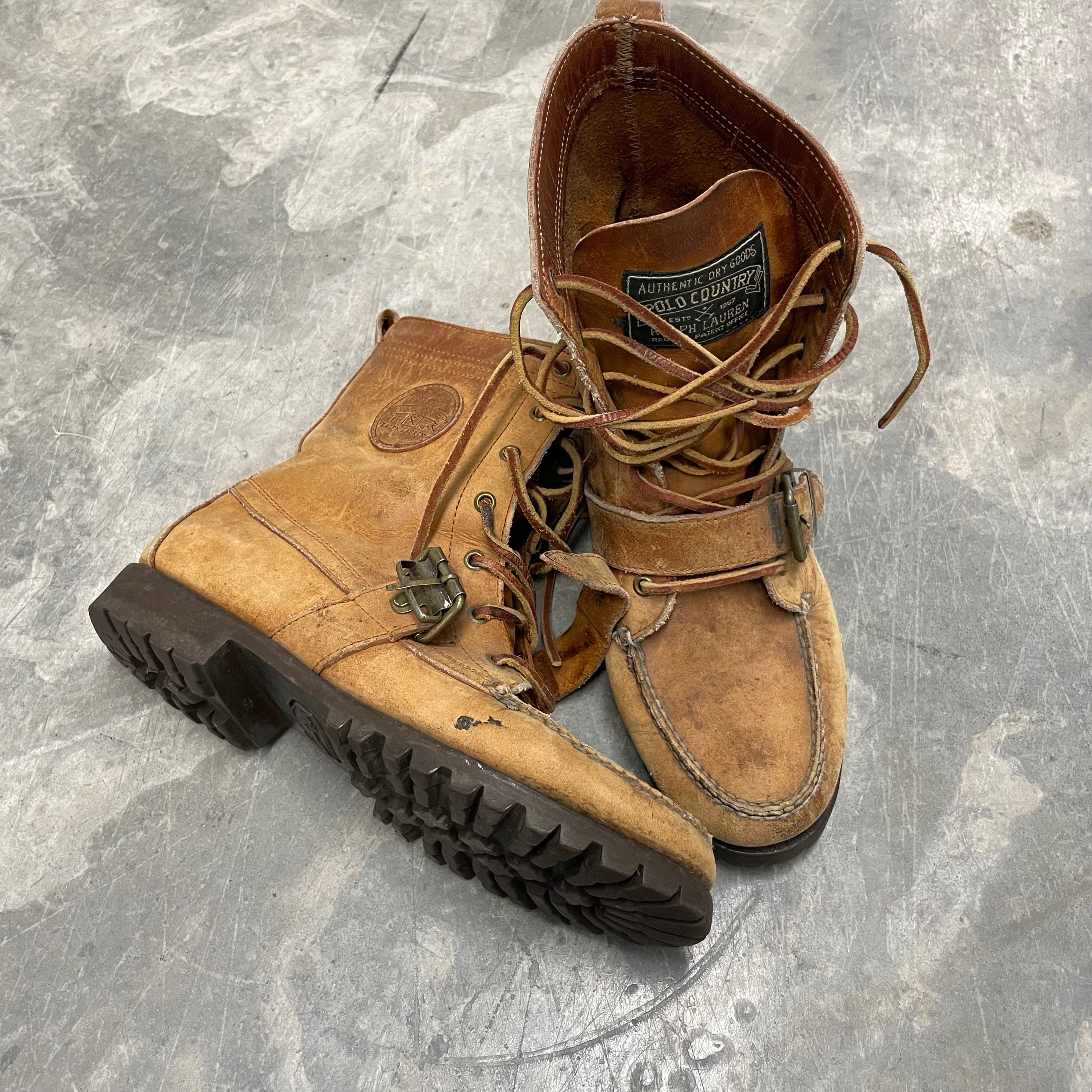 Size 9.5W/ Vintage 90s Polo Ralph Lauren Country Boots - Etsy Size 9.5W/ Vintage 90s Polo Ralph Lauren Country Boots - Etsy