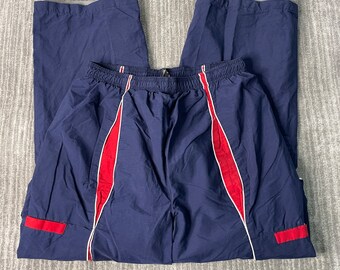 Vintage 2000s Diesel Regular Fit Multiple Pocket Sportswear Athletic Y2K Aestehtic Navy Trouser Pants Large Waist Women
