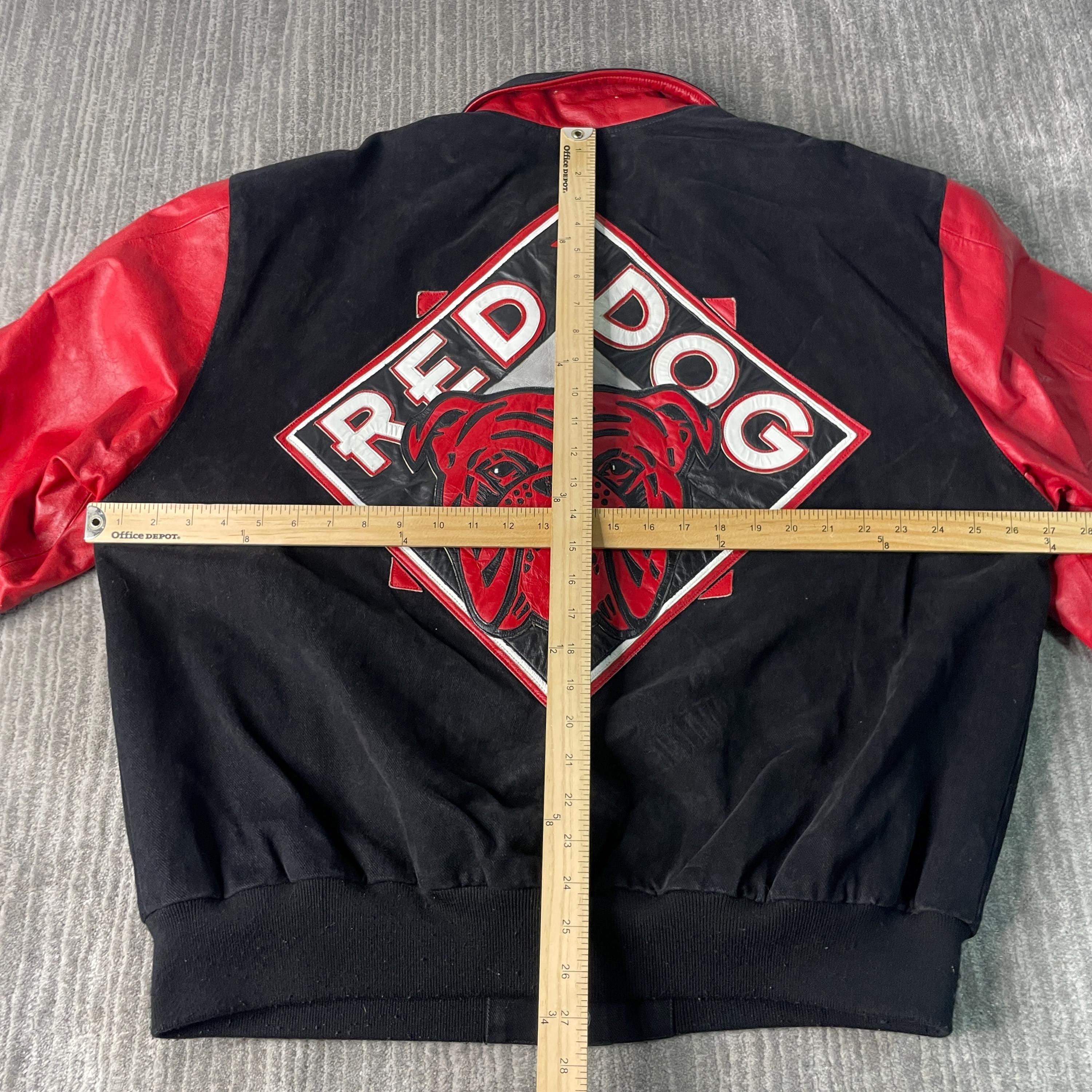Vintage 90s Red Dog Jeff Hamilton Beer Alcohol Double Sided Vintage 90s Red Dog Jeff Hamilton Beer Alcohol Double Sided