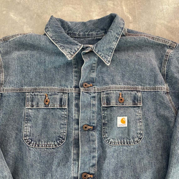 Vintage Carhartt Denim Jacket | Etsy