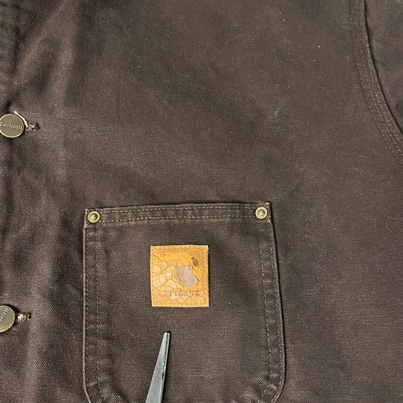 Vintage 2000s Carhartt Four Pocket Blank Lined Ch… - image 3